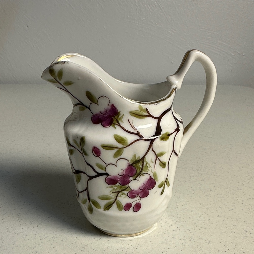 Antique creamer Indian Tree Pattern by English Pottery Co. Burgess & Leigh